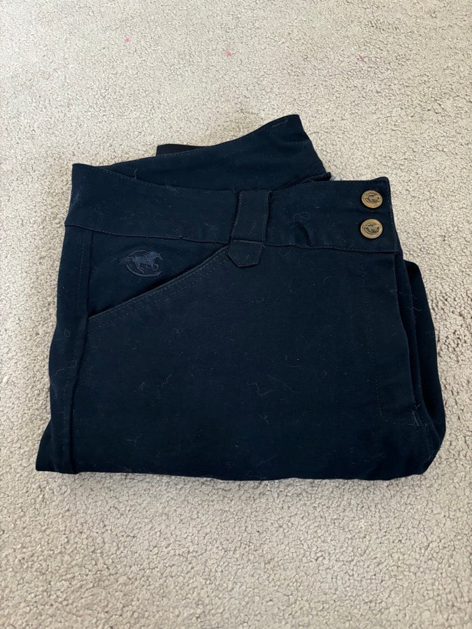 34R Smartpak Piper Original Low-rise silicone grip, navy, knee patch. Used