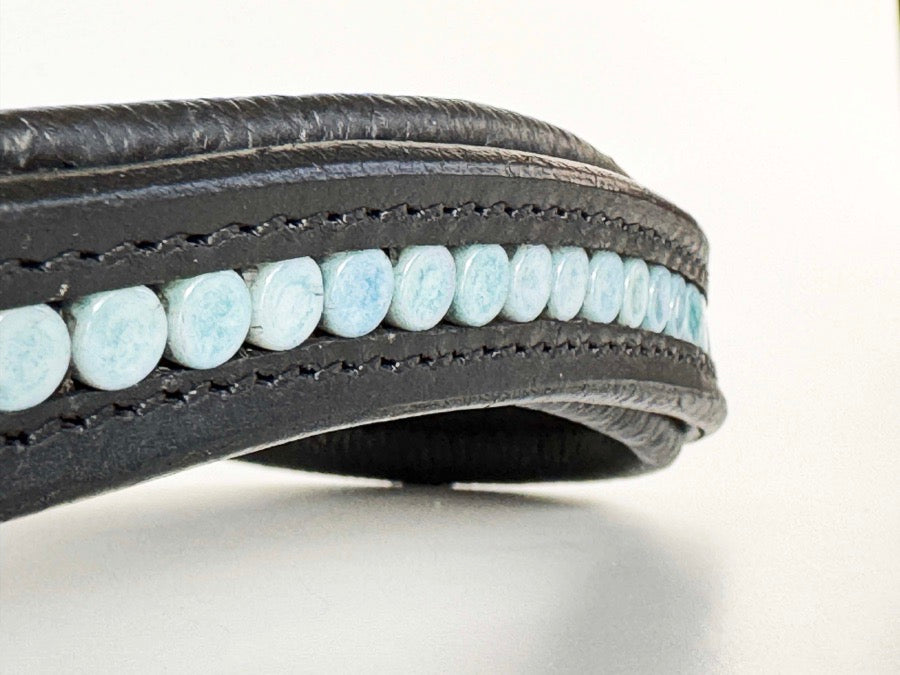 OTHER Blue Beaded Browband (5)
