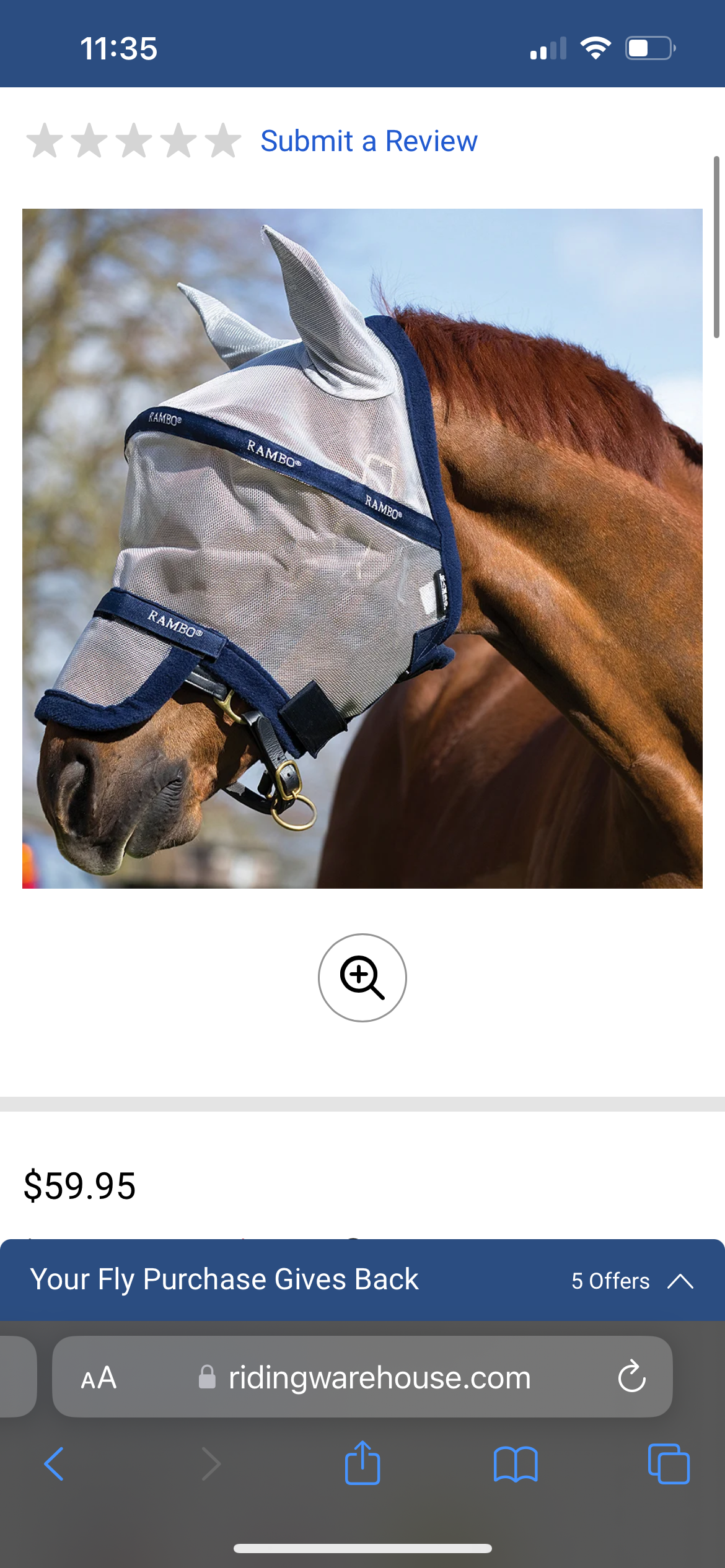 Rambo Fly mask