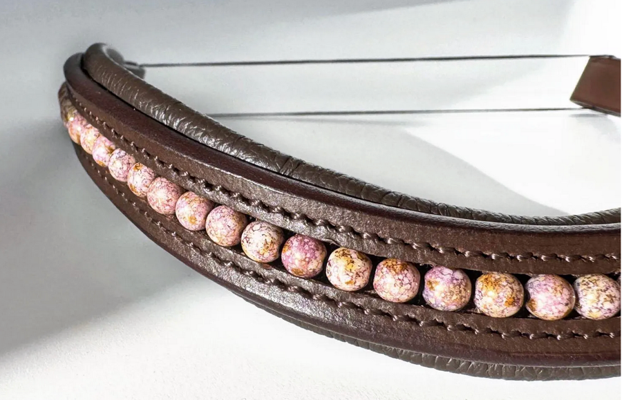 OTHER Rose Gold Beaded Browband (4)