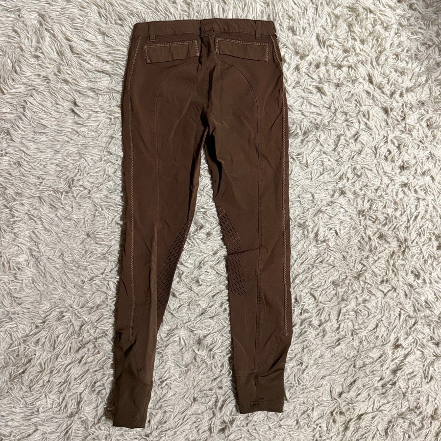 Women’s Size IT38 Brown Tattini Knee Patch Horseback Riding Breeches. Good Cond.