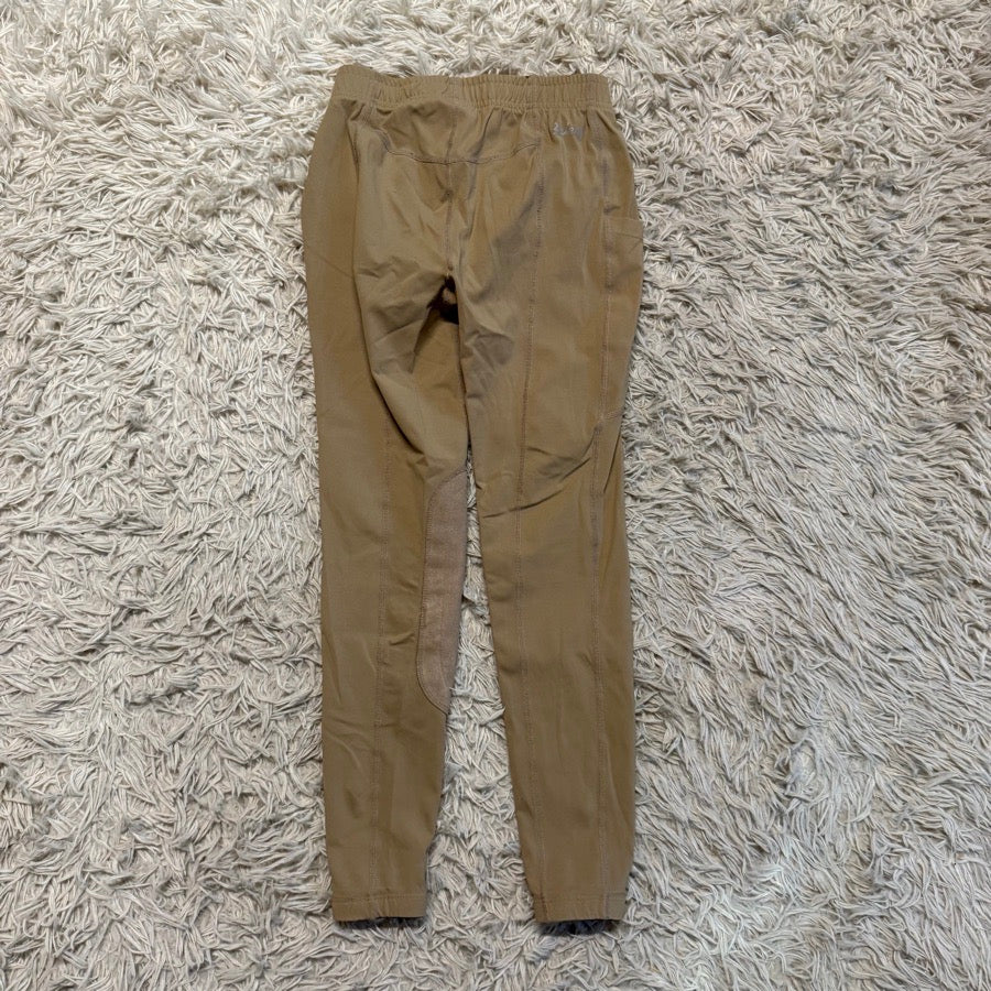 Girl’s Medium Tan Baleaf Knee Patch Horseback Riding Tights Breeches