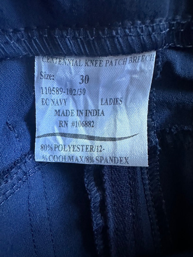 Equine Couture Breeches- Navy Size 30