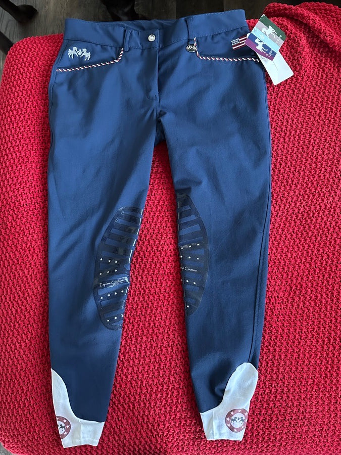 Equine Couture Breeches- Navy Size 30