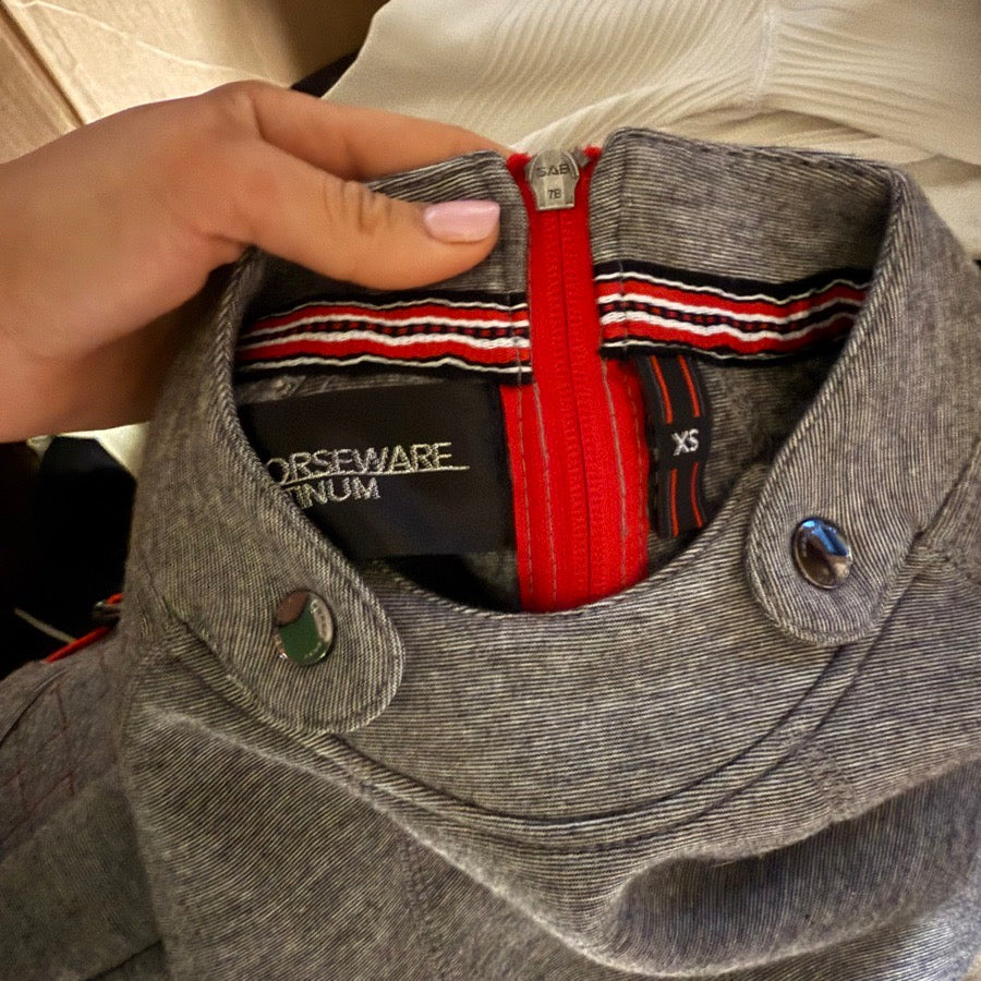 HORSEWARE IRELAND Women’s XS Grey Horseware Long Sleeve Horseback Riding Sweater. Good Condition. (4)