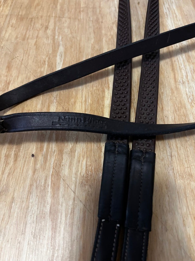 Nunn Finer Oversized Brown Soft Grip Rubber Reins