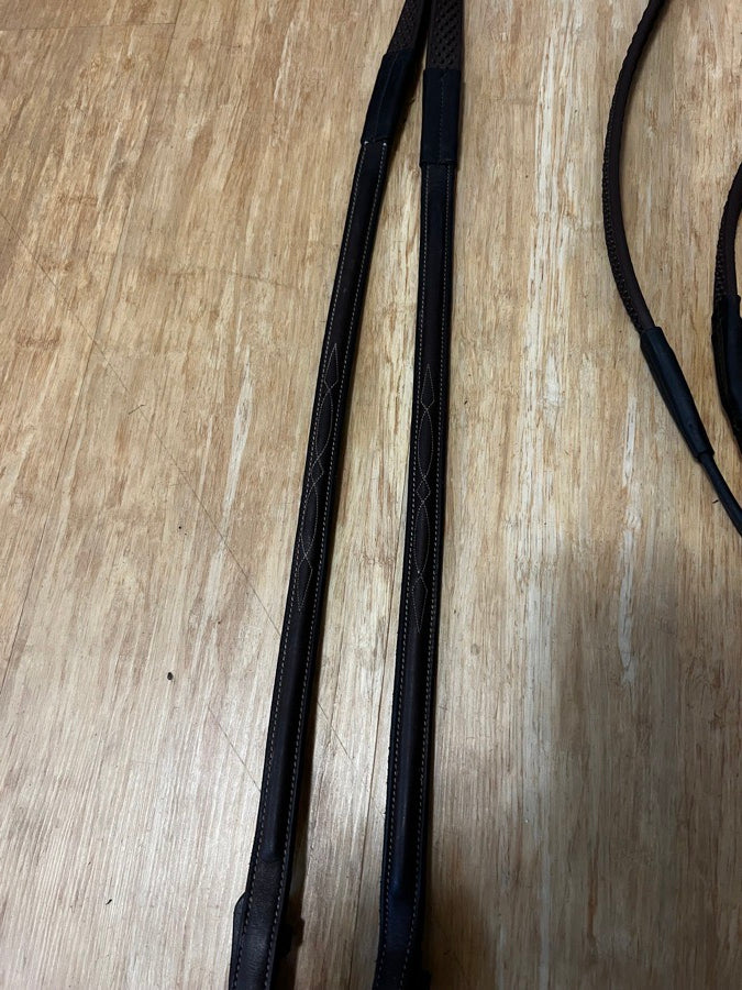 Nunn Finer Oversized Brown Soft Grip Rubber Reins