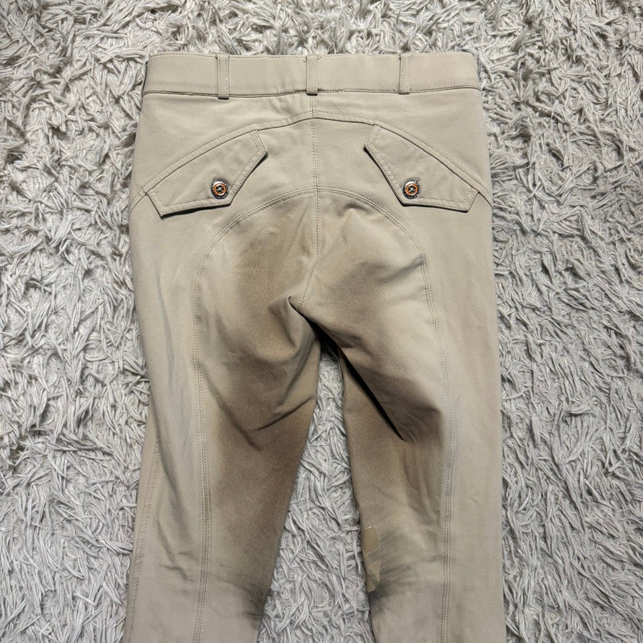 Women’s Size 22 Tan Schockmohle Knee Patch Horseback Riding Breeches