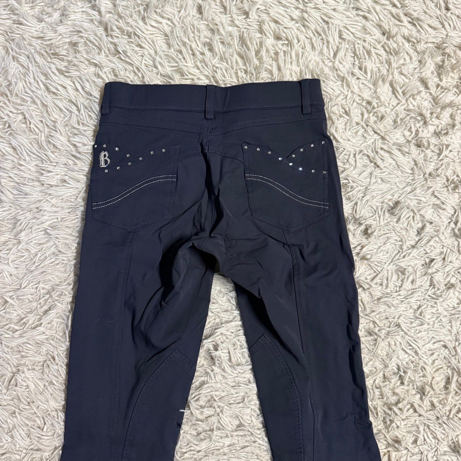 Women’s Size 22 Navy B Vertigo Knee Patch Horseback Riding Breeches. Good Cond.