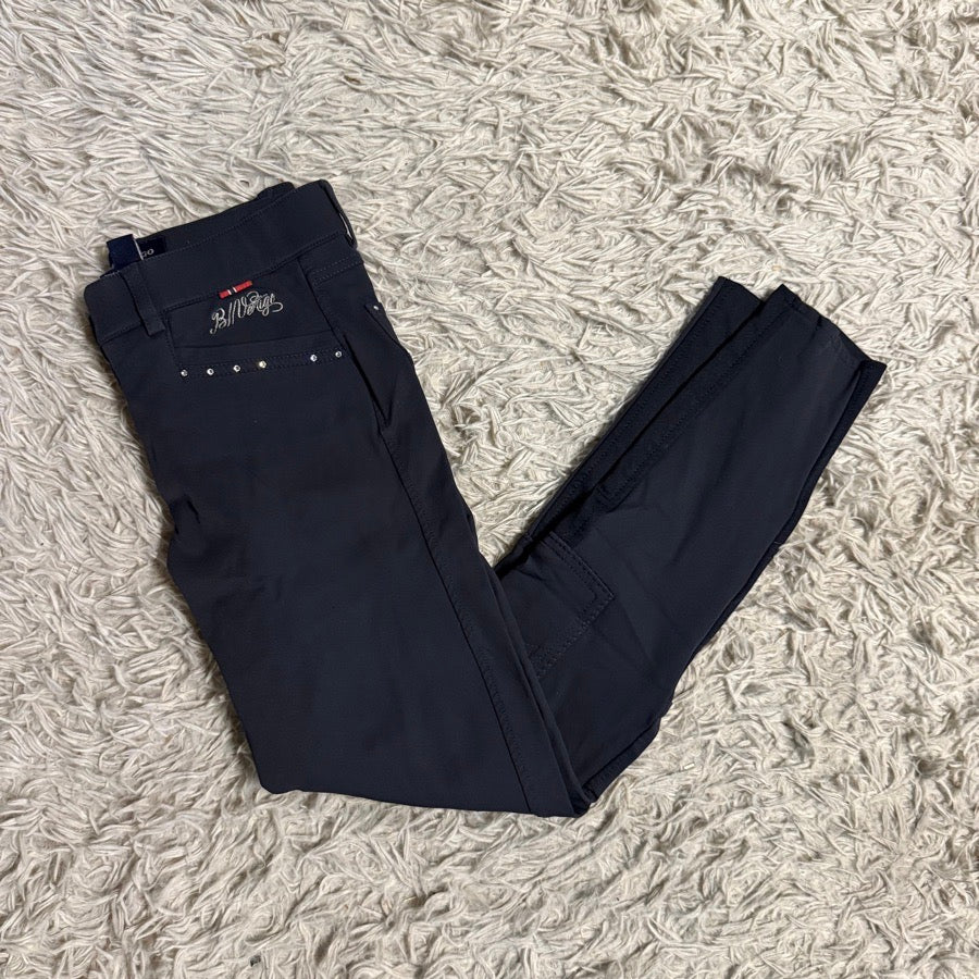 Women’s Size 22 Navy B Vertigo Knee Patch Horseback Riding Breeches. Good Cond.
