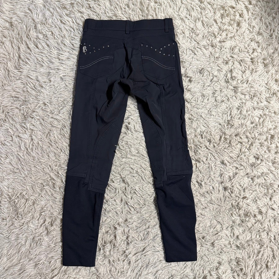 Women’s Size 22 Navy B Vertigo Knee Patch Horseback Riding Breeches. Good Cond.