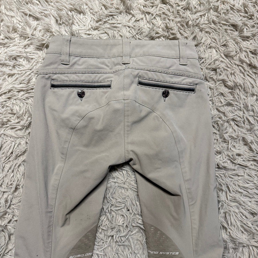 Women’s Size IT34 Tan Animo Knee Patch Horseback Riding Breeches. Good Condition