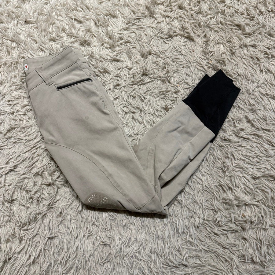 Women’s Size IT34 Tan Animo Knee Patch Horseback Riding Breeches. Good Condition
