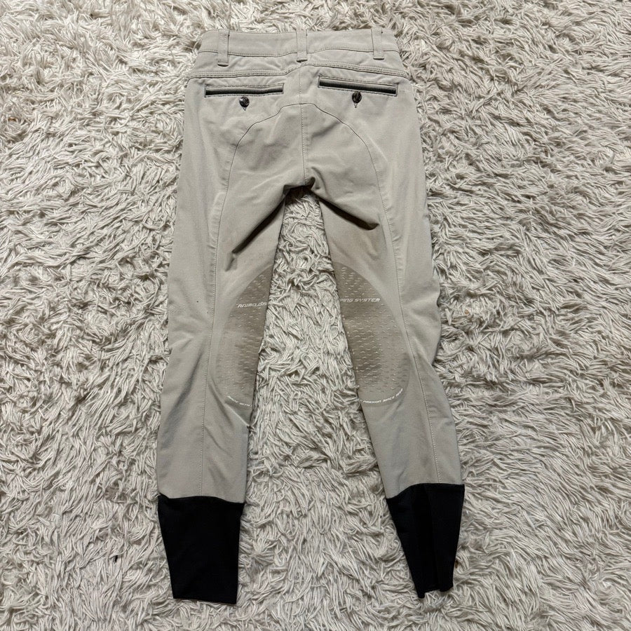 Women’s Size IT34 Tan Animo Knee Patch Horseback Riding Breeches. Good Condition