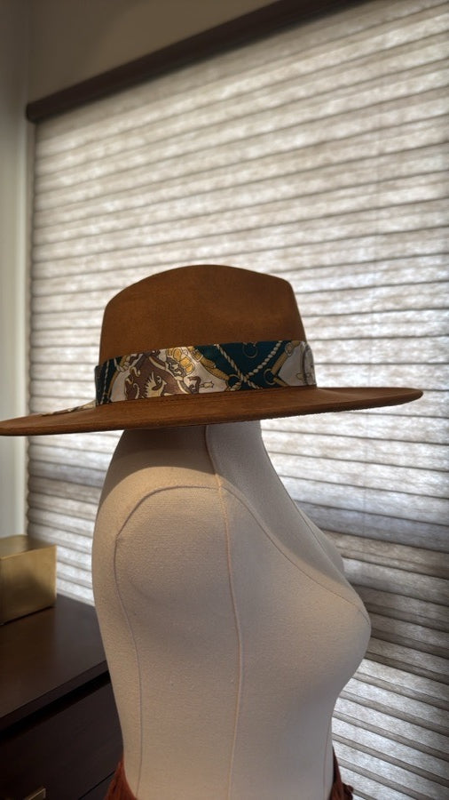 NWOT Modern Horse Faux Suede Adjustable Hat