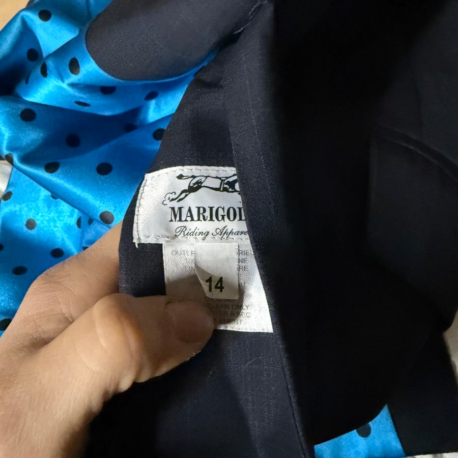 Women’s Size 14 Navy Marigold Horseback Riding Show Coat. Good Condition.