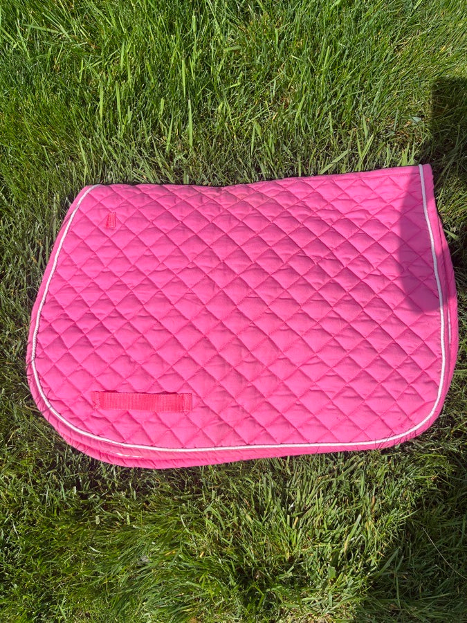OTHER Pink saddle pad with white trim (3)