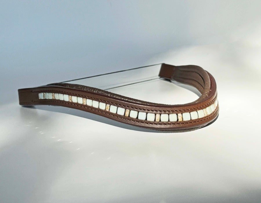 Green Beaded Browband