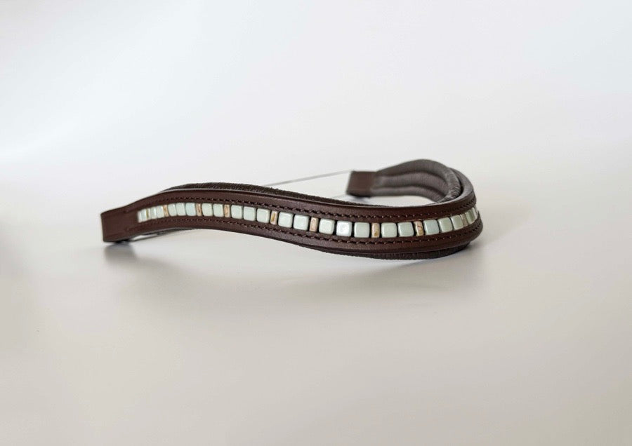 Green Beaded Browband