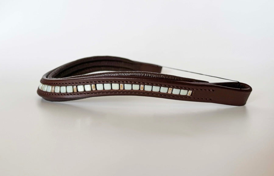 Green Beaded Browband