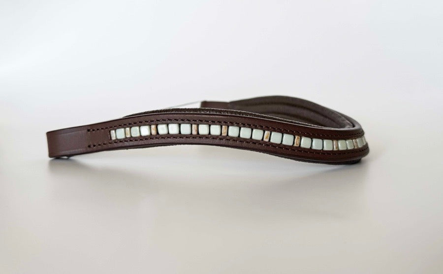 Green Beaded Browband