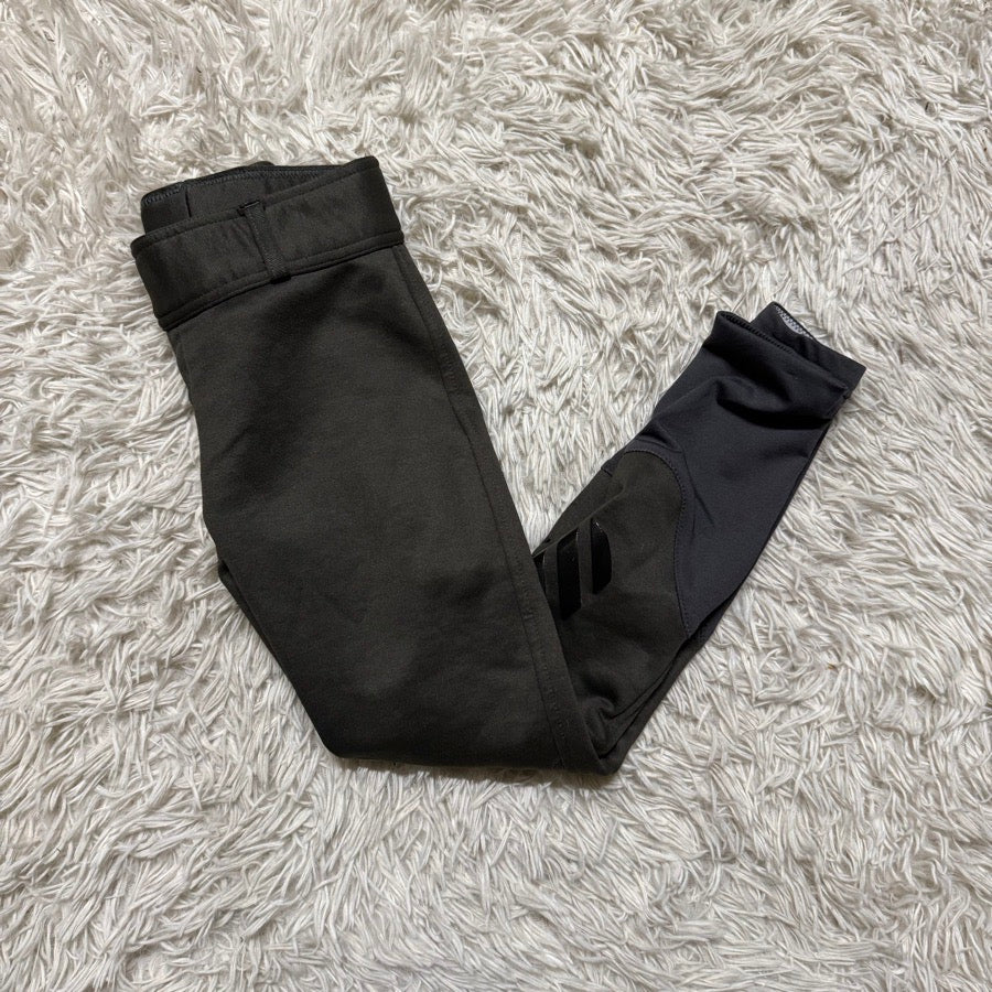 Girl’s Size 10 Grey Ovation Knee Patch Winter Horseback Riding Tights Breeches