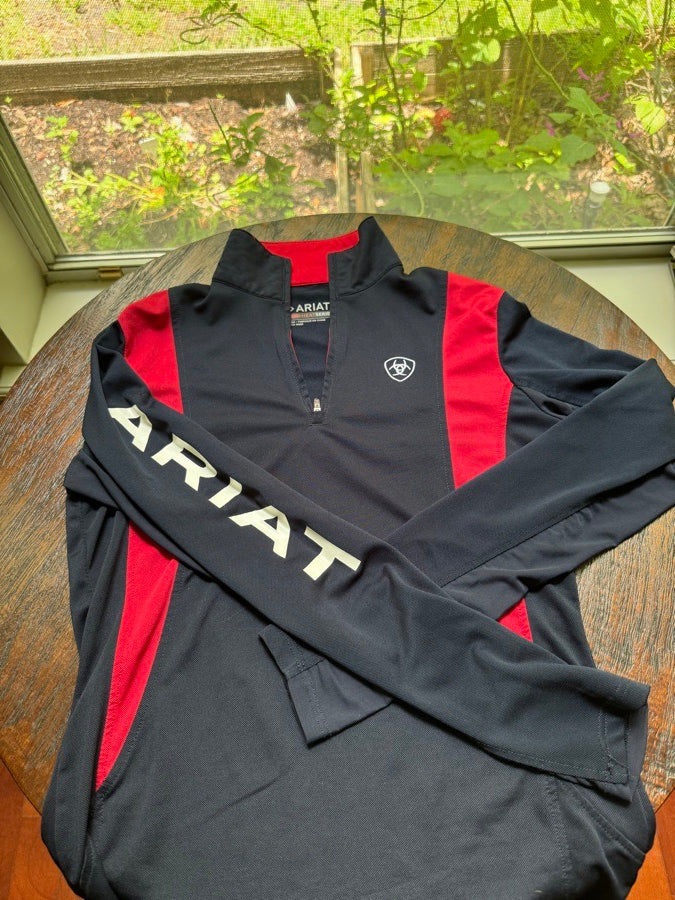 Women’s Ariat Equestrian Team Sunstopper Quarter Zip Long Sleeve Shirt