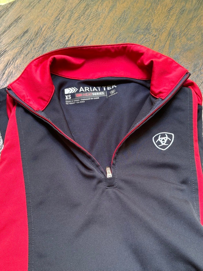 Women’s Ariat Equestrian Team Sunstopper Quarter Zip Long Sleeve Shirt