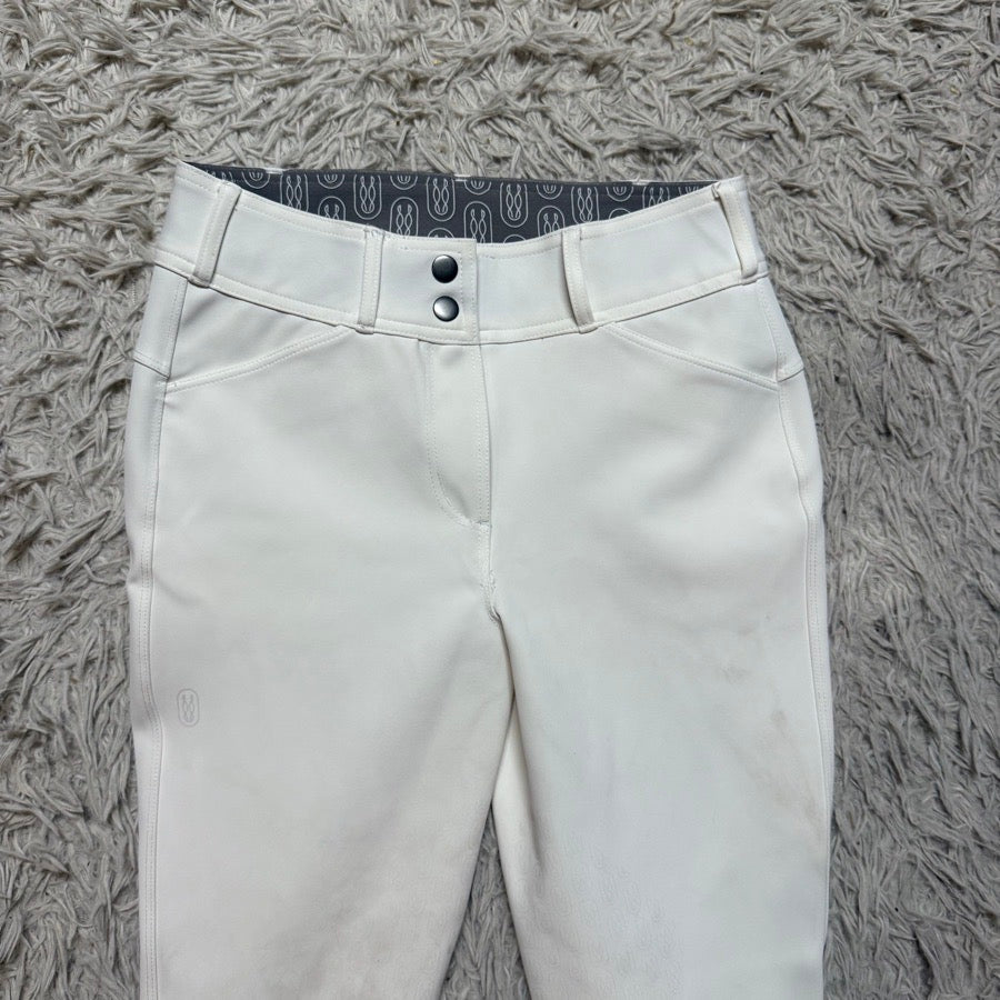 Women’s Size 26 White Weather Or Not Stay Dry Horseback Riding Breeches