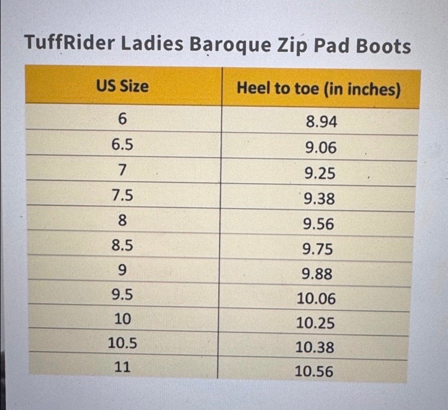 TUFFRIDER Tuffrider ladies Baroque zip up paddock boots in size 7 (6)