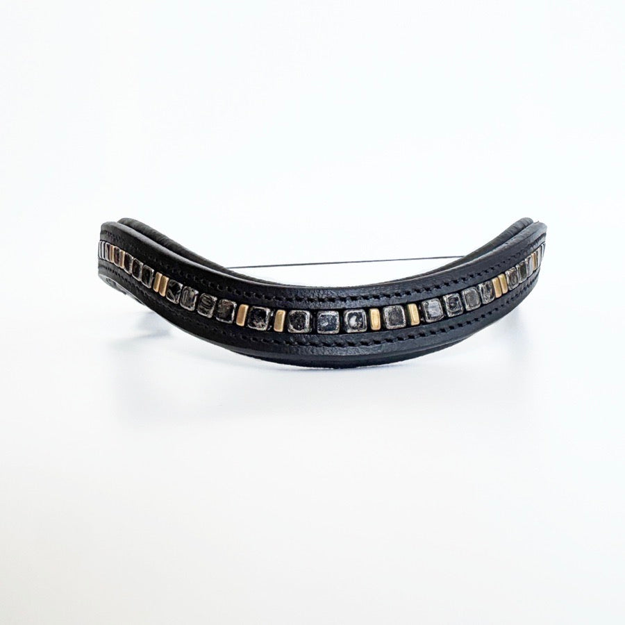OTHER Black & Gold Beaded Browband (2)