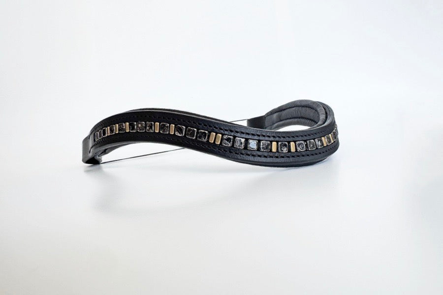 OTHER Black & Gold Beaded Browband