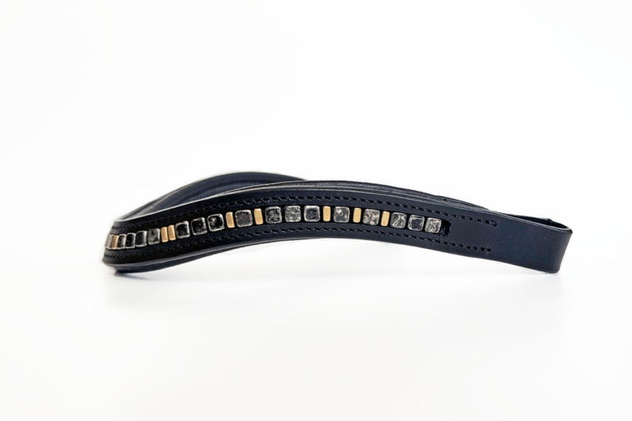 OTHER Black & Gold Beaded Browband (3)