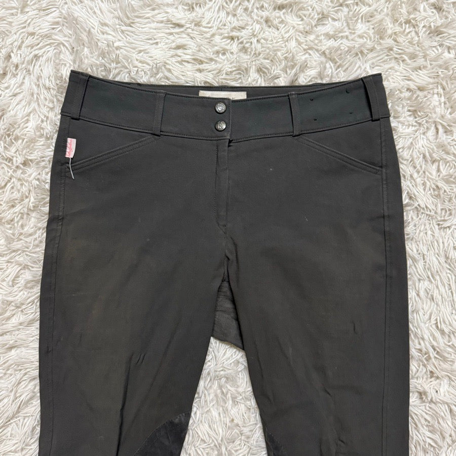 Women’s Size 32 Black Tailored Sportsman Knee Patch Horseback Riding Breeches.