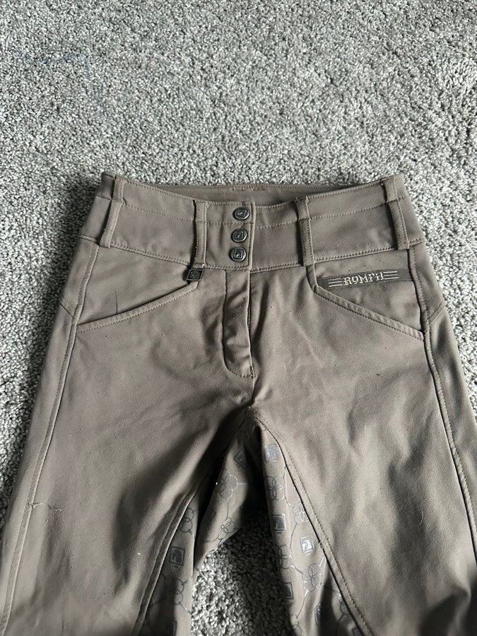 24R romfh Isabella brown silicone full seat breeches