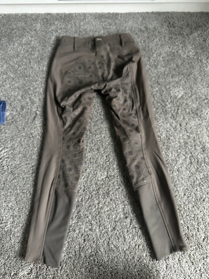 24R romfh Isabella brown silicone full seat breeches