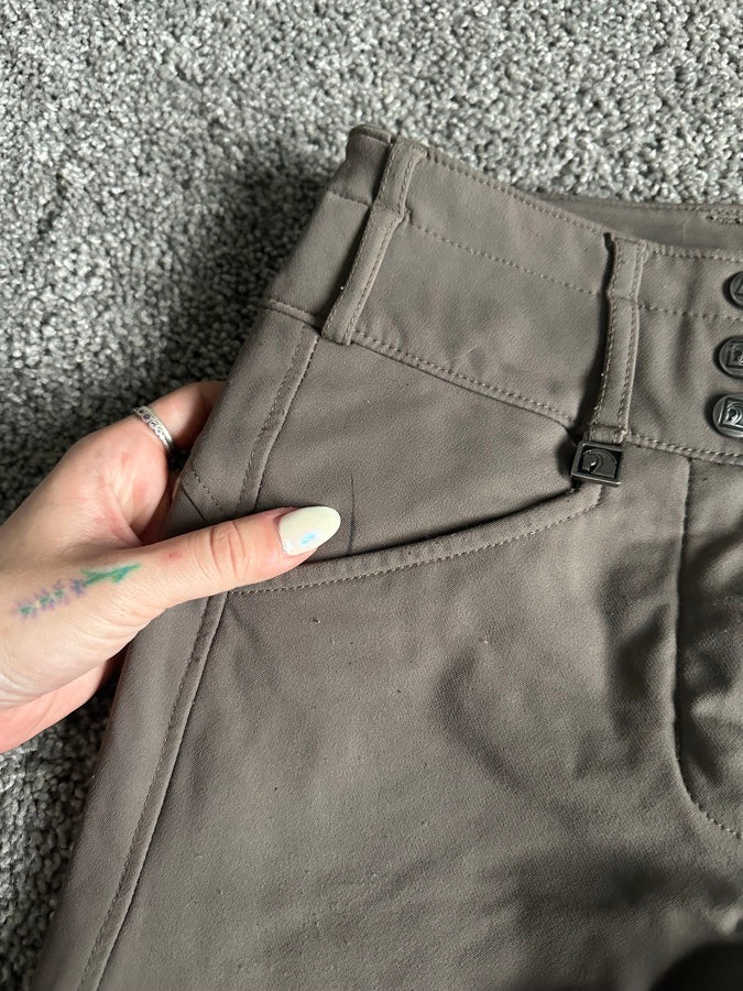 24R romfh Isabella brown silicone full seat breeches