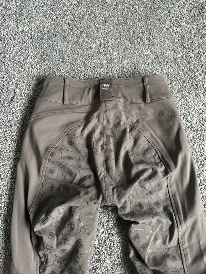 24R romfh Isabella brown silicone full seat breeches