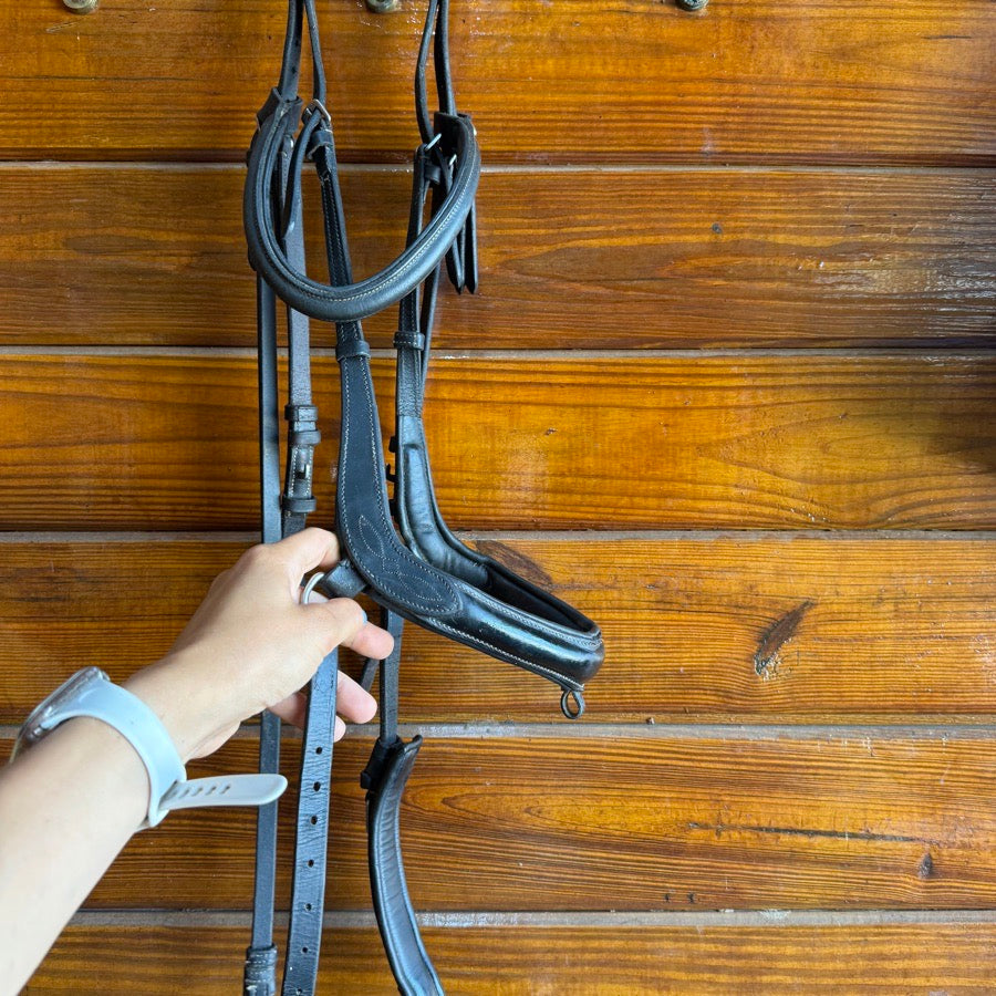 Other Black Kavalkade Warmblood Size Horseback Riding Ivy Padded Bridle With Flash (6)