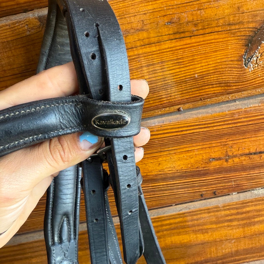Other Black Kavalkade Warmblood Size Horseback Riding Ivy Padded Bridle With Flash (7)