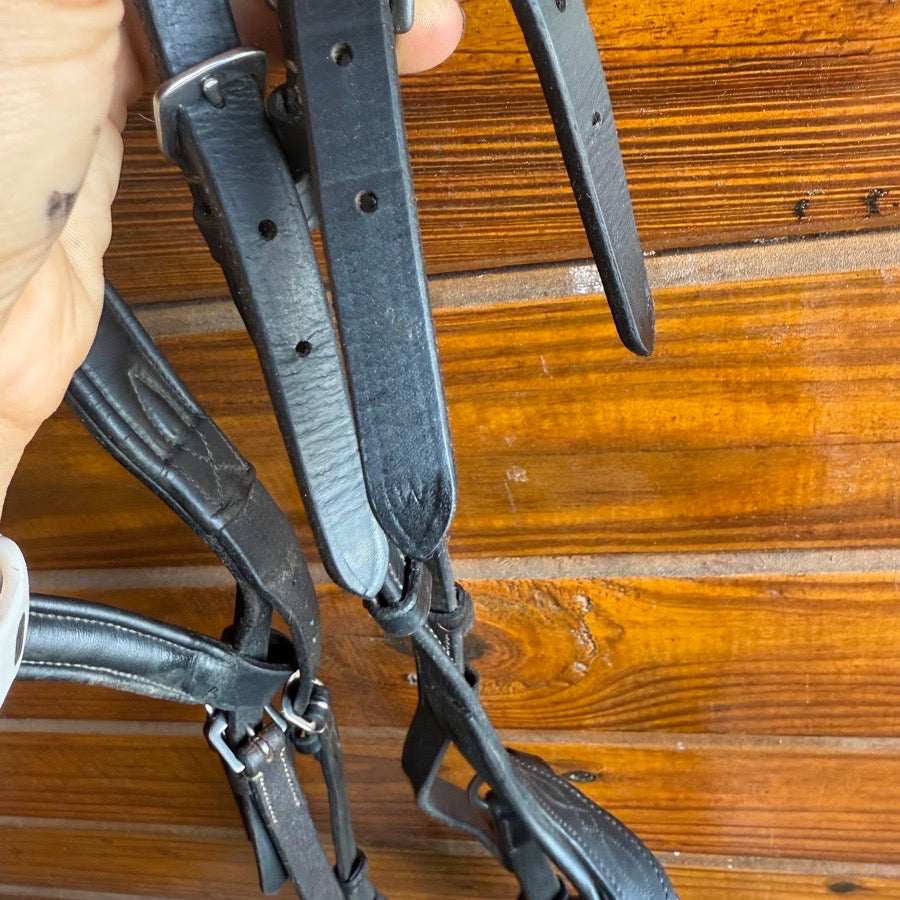 Other Black Kavalkade Warmblood Size Horseback Riding Ivy Padded Bridle With Flash (8)