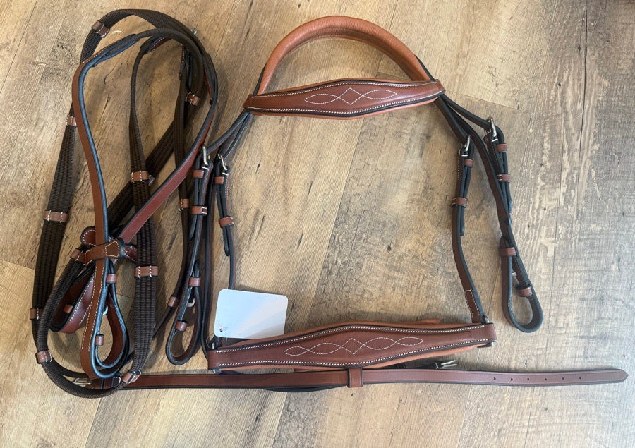 EXION Fancy stitch pony flash bridle