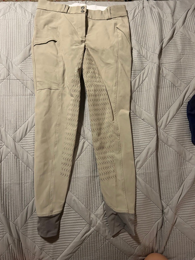 HR farms tan breeches full silicone seat