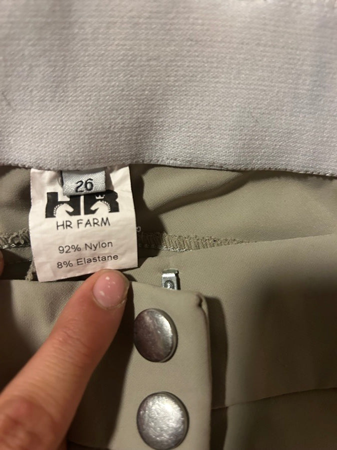 HR farms tan breeches full silicone seat