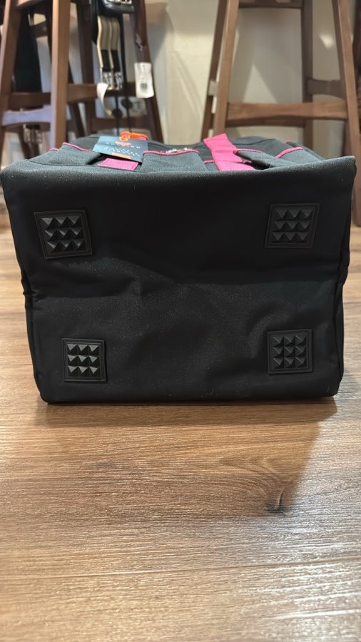 NWT Shires Aubrion Grooming Tote Bag. Black w/ Berry Accents