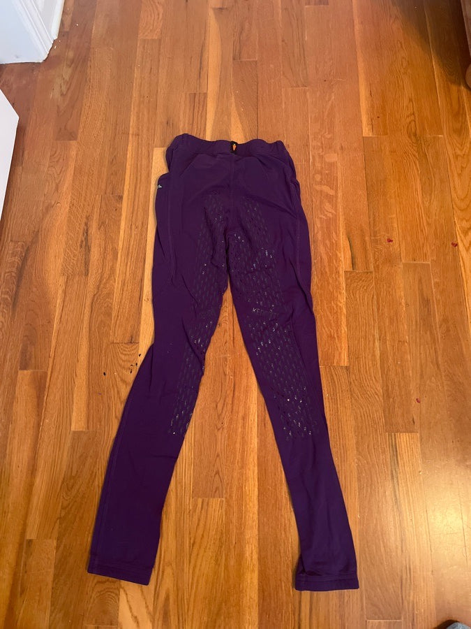 youth kerrits, purple, full seat