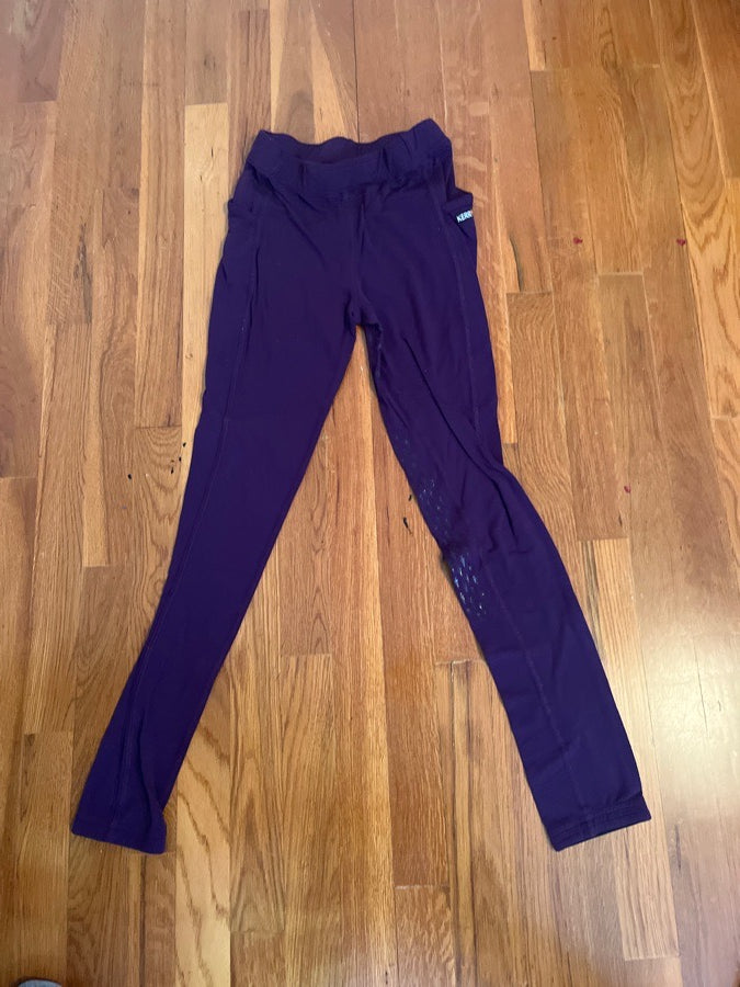 youth kerrits, purple, full seat