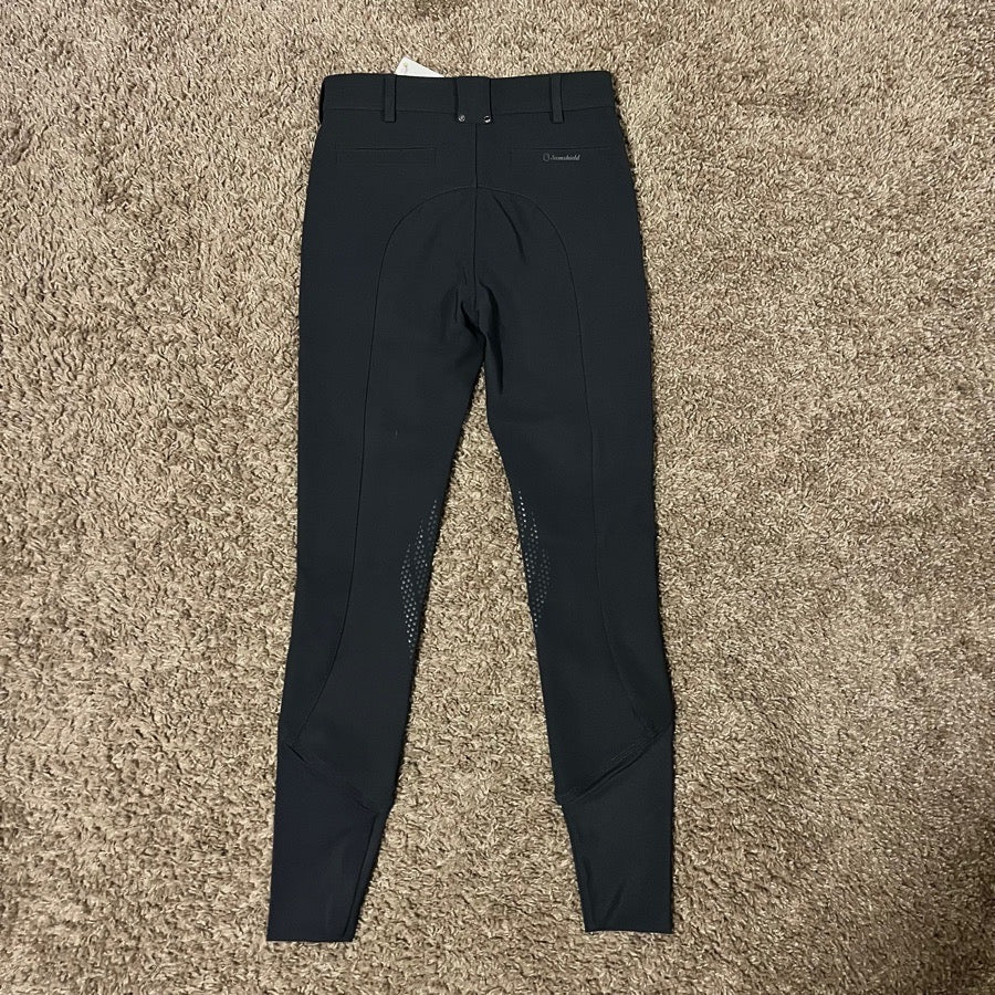 New Women Size 22 Grey Samshield Charlotte Knee Patch Horseback Riding Breeches