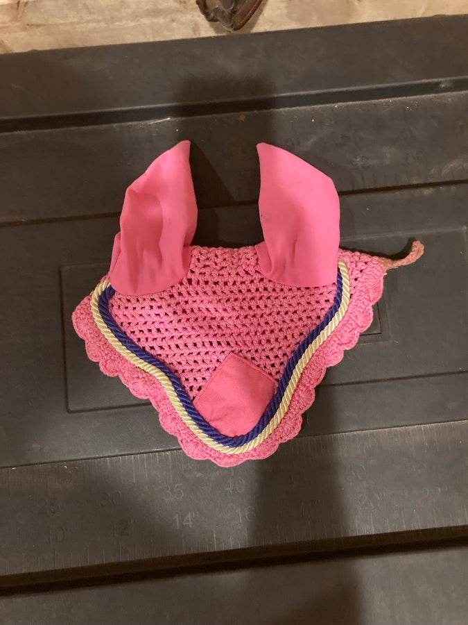 Pink Ear Bonnet/Pony Sized