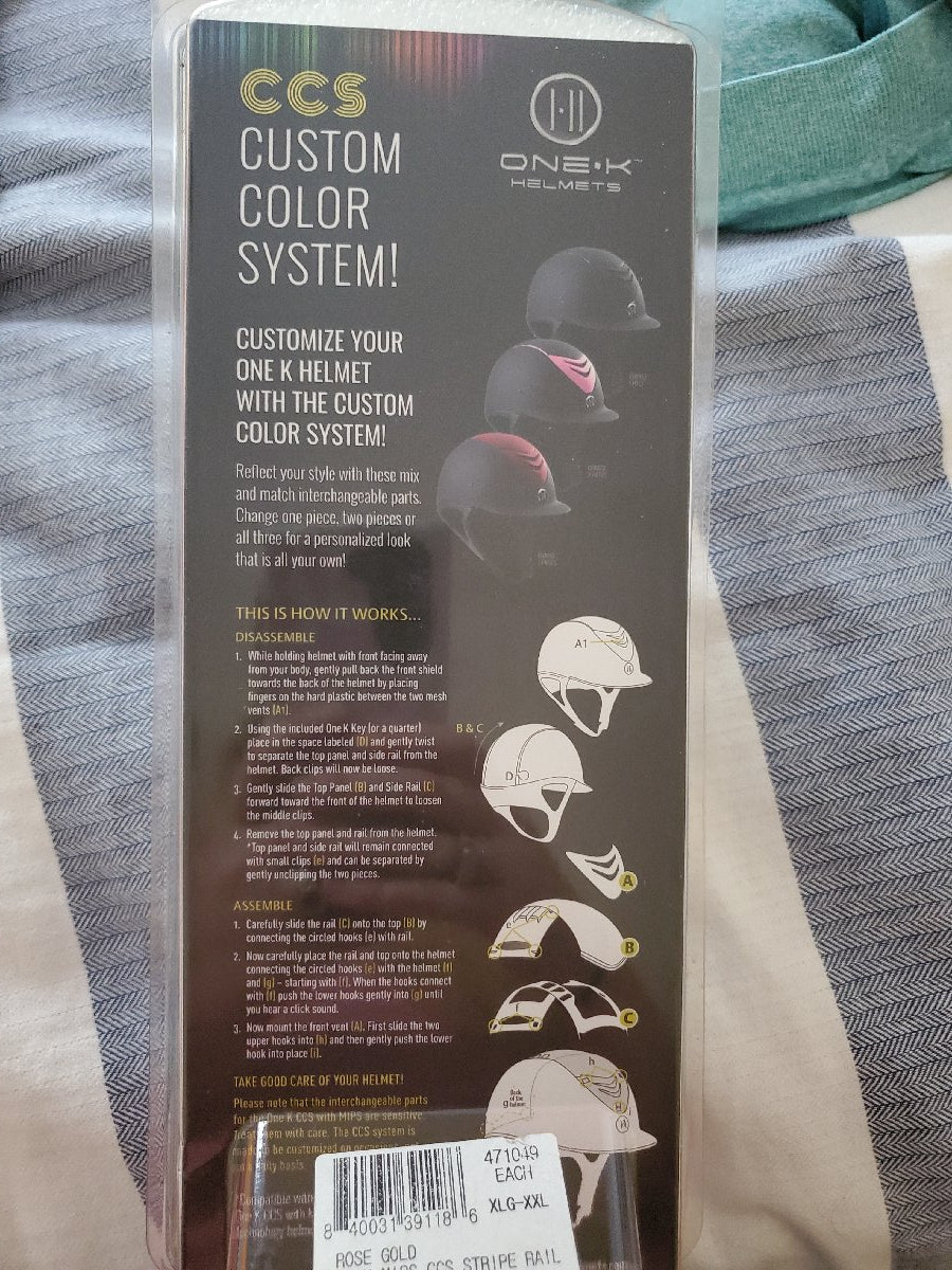 One K CCS MIPS helmet rail piece